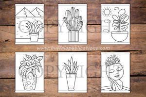 Plants in Pots Big and Bold Coloring Book