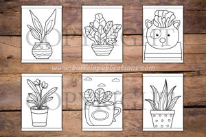 Plants in Pots Big and Bold Coloring Book