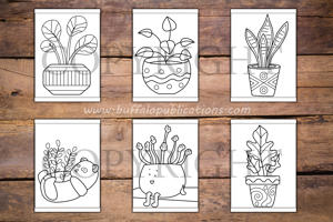Plants in Pots Big and Bold Coloring Book