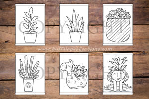 Plants in Pots Big and Bold Coloring Book