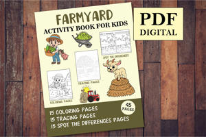 Farmyard Activity Book for Kids
