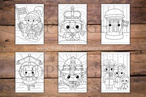 United Kingdom Color By Numbers Book for Kids