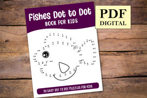 Fishes Dot to Dot Book for Kids