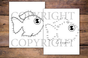 Fishes Dot to Dot Book for Kids