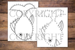Fishes Dot to Dot Book for Kids