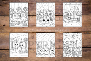 Gardens Color By Numbers Book for Kids