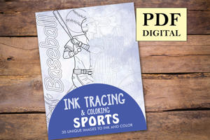 Sports Ink Tracing Coloring Book for Adults