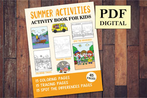 Summer Activities Activity Book for Kids