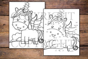 Unicorns Dot to Dot for Kids