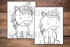 Unicorns Dot to Dot for Kids