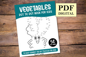 Vegetables Dot to Dot Book for Kids