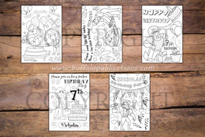 Lumberjack Theme Personalized Birthday Coloring Book