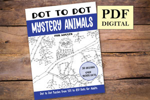 Dot to Dot Mystery Animals for Adults
