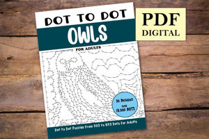 Dot to Dot Owls for Adults