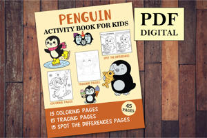Penguin Activity Book for Kids