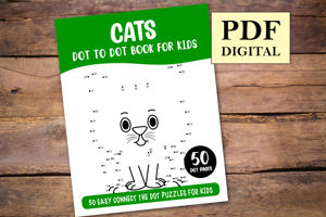 Cats Dot to Dot Book for Kids