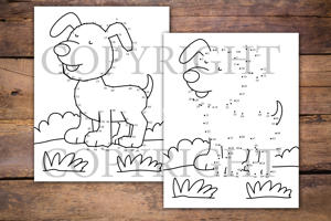 Dogs Dot to Dot Book for Kids