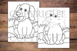 Dogs Dot to Dot Book for Kids