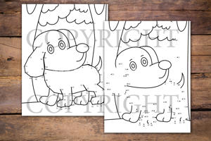 Dogs Dot to Dot Book for Kids