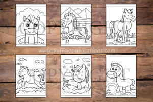 Horses and Ponies Big and Bold Coloring Book