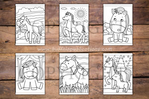 Horses and Ponies Big and Bold Coloring Book