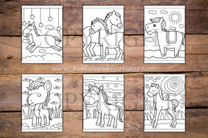 Horses and Ponies Big and Bold Coloring Book