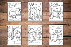 Horses and Ponies Big and Bold Coloring Book