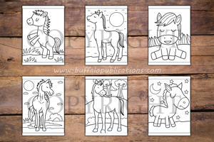 Horses and Ponies Big and Bold Coloring Book