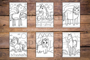 Horses and Ponies Big and Bold Coloring Book