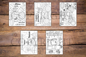 Monster Truck Theme Personalized Birthday Coloring Book