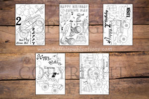 Monster Truck Theme Personalized Birthday Coloring Book