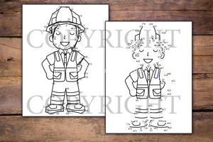 Occupations Dot to Dot for Kids