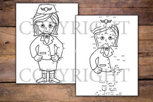 Occupations Dot to Dot for Kids