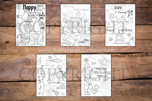 Soccer Theme Personalized Birthday Coloring Book