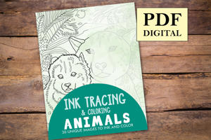Animals Ink Tracing Coloring Book for Adults