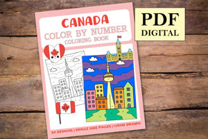 Canada Color By Numbers Book for Kids