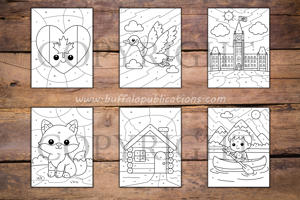 Canada Color By Numbers Book for Kids