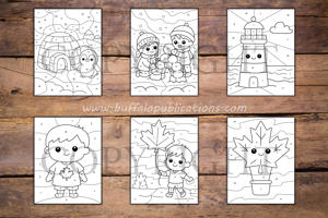 Canada Color By Numbers Book for Kids