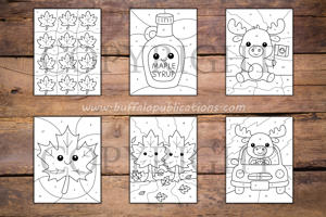 Canada Color By Numbers Book for Kids