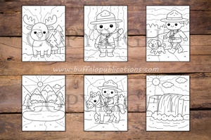 Canada Color By Numbers Book for Kids