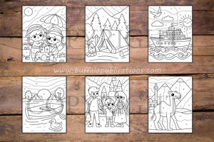 Travel Color By Numbers Book for Kids