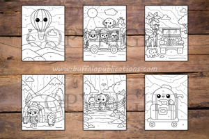 Travel Color By Numbers Book for Kids