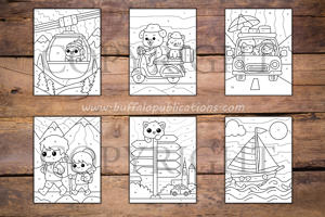 Travel Color By Numbers Book for Kids