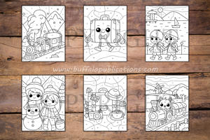 Travel Color By Numbers Book for Kids