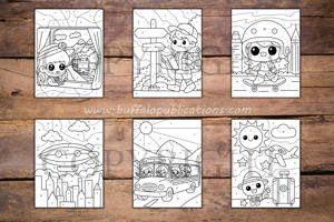 Travel Color By Numbers Book for Kids