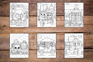 Travel Color By Numbers Book for Kids