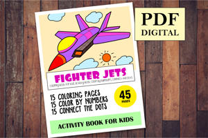 Fighter Jets Activity Book for Kids