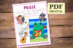 Music Color By Numbers Book for Kids