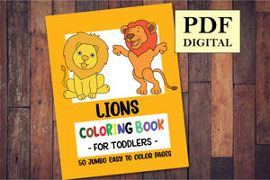 Lions Coloring Book for Toddlers