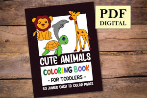Cute Animals Coloring Book for Toddlers